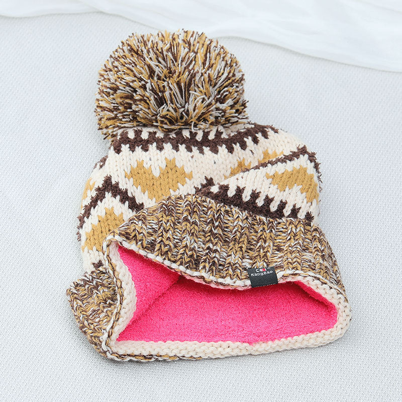 Wholesale Warm Knitted Hats, Winter Striped Acrylic Jacquard Wool Hats