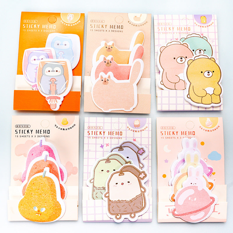 Wholesale 10 PCS Cute Cartoon Paper Sticky Notes