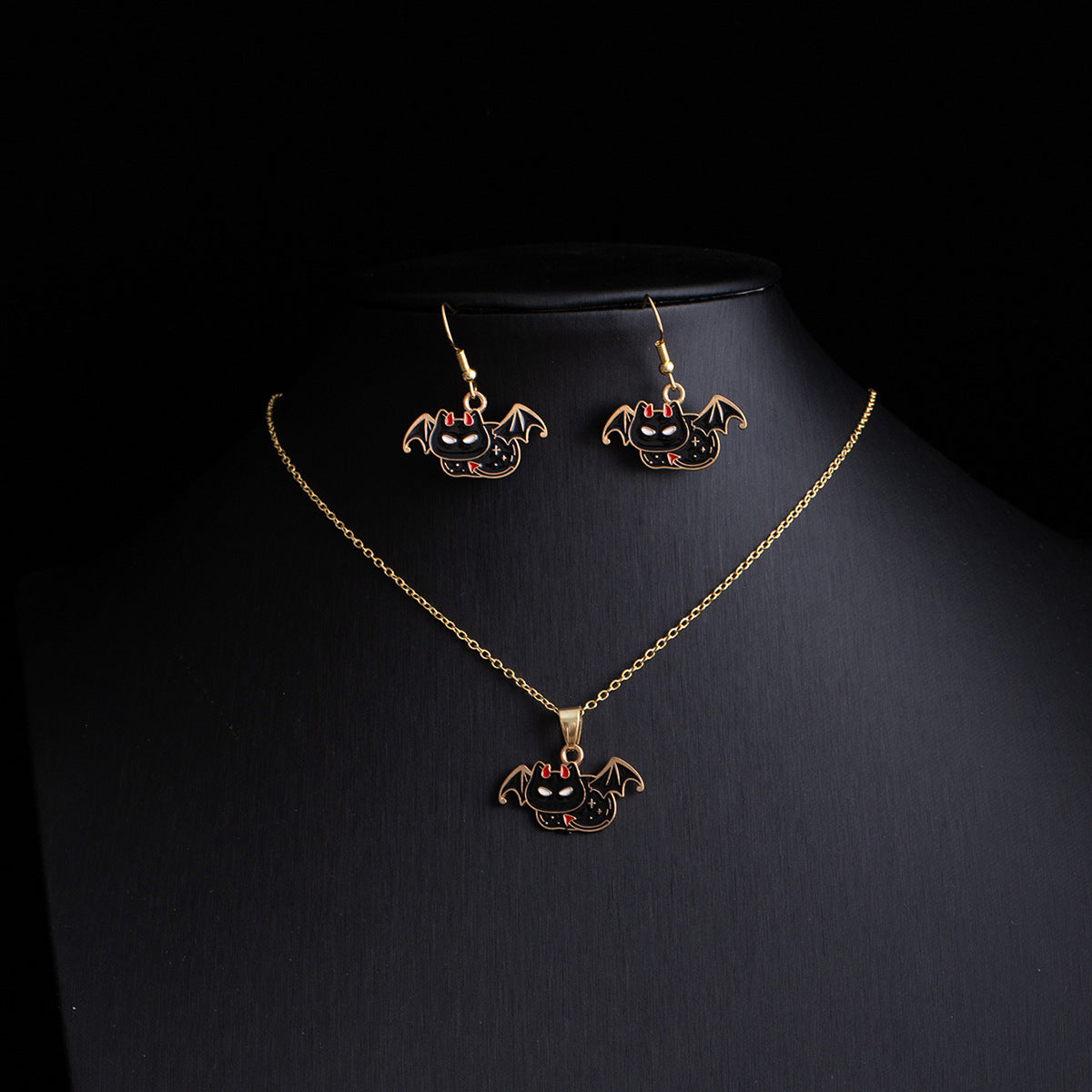 Wholesale Gothic Punk  Earring Necklace Set