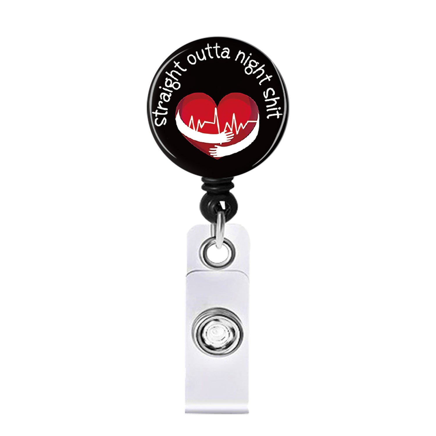 Wholesale Badge Reels ABS Epoxy Patch Heart Bottle Syringe Retractable Keychain