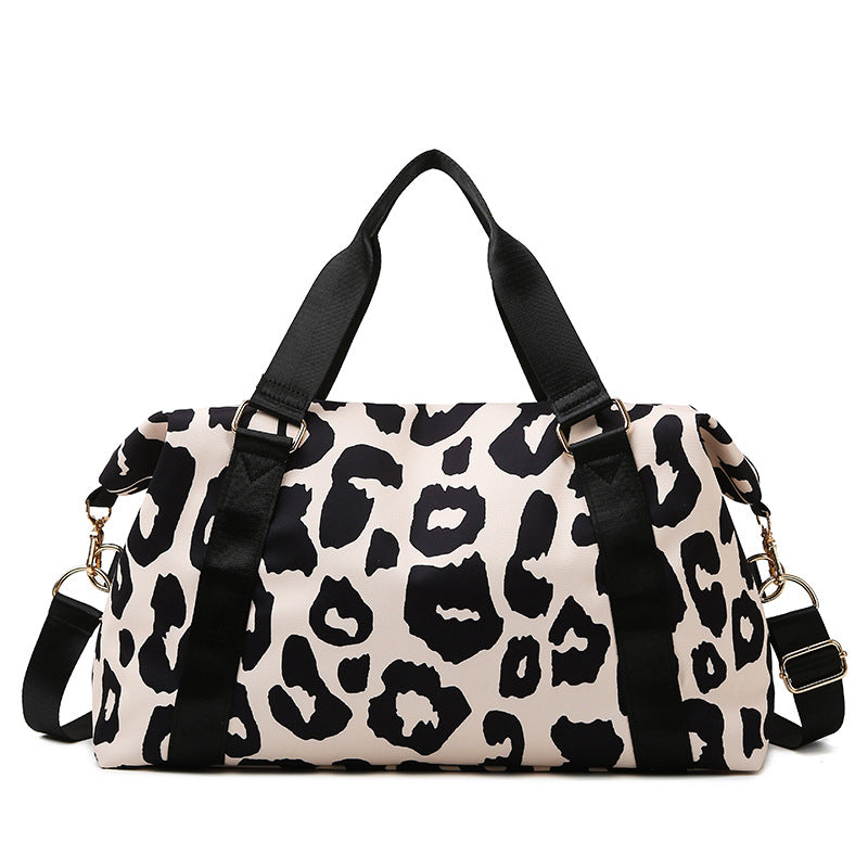 Wholesale Large Capacity Cow Pattern Travel Boarding Fitness Bag