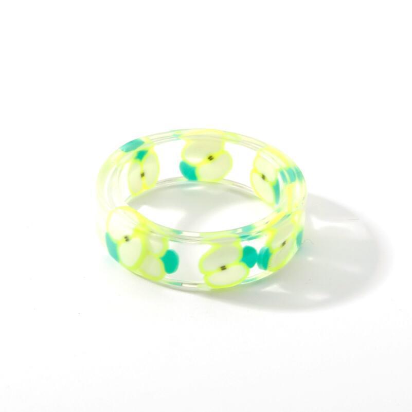 Wholesale Creative Resin Colored Acrylic Transparent Ring
