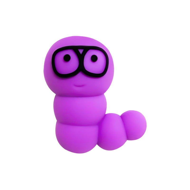 Wholesale 10pcs Factory New 3D Caterpillar Decompression Toy Stereo Silicone Beads Food Grade Keychain Beaded Accessories