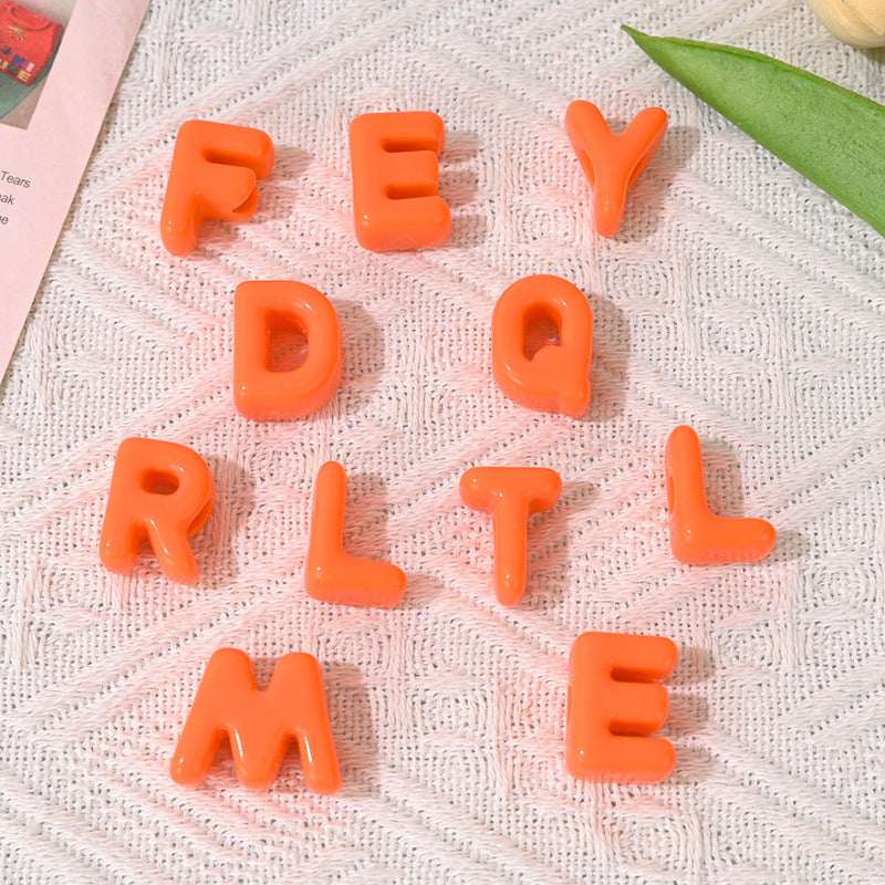 Wholesale 5pcs/pack Acrylic Colorful Letter Beads DIY Jewelry Accessories