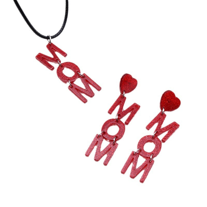 Wholesale Mother's Day Acrylic Printed Earrings