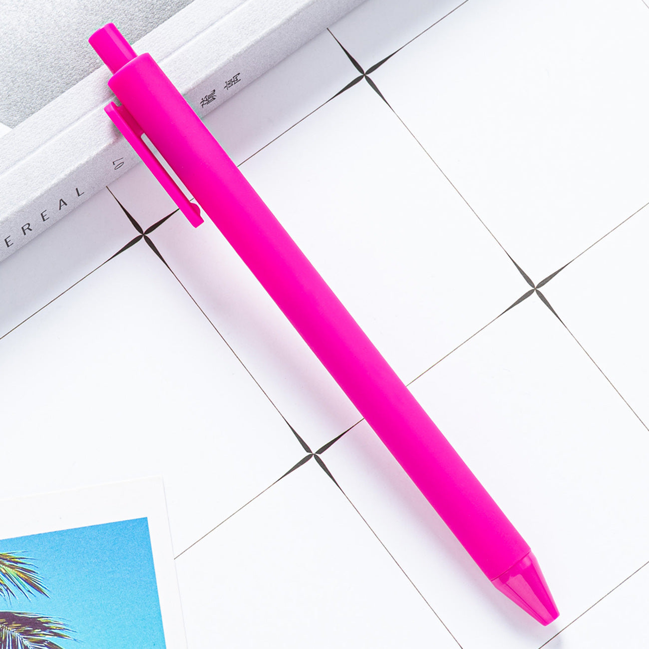 Whoelsale Candy Color Press Plastic Pen Gift Office Tools Teacher Gift