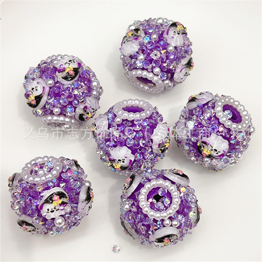 Wholesale 30pcs/pack flower ball DIY beaded