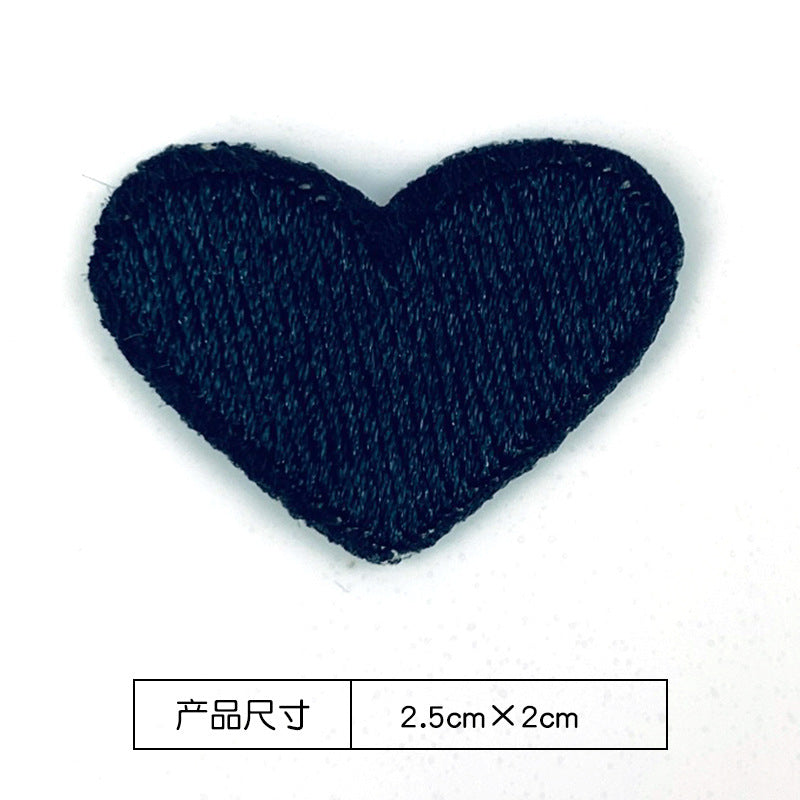 Wholesale Polyester Embroidered Heart Patch For Clothing Bags Shoes And DIY Accessories