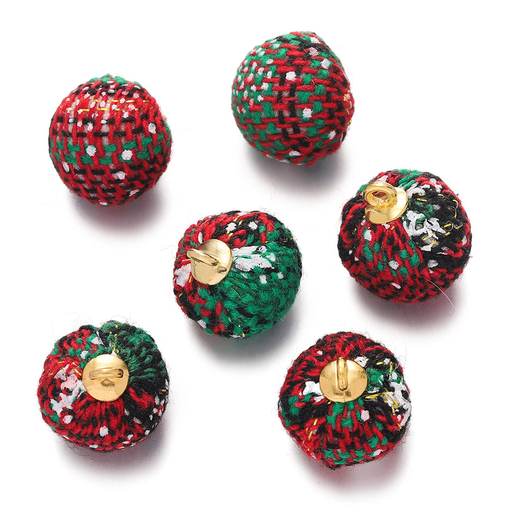 Wholesale  10pcs/pack Christmas Snowflake Series Cloth Bag Checkered Beads