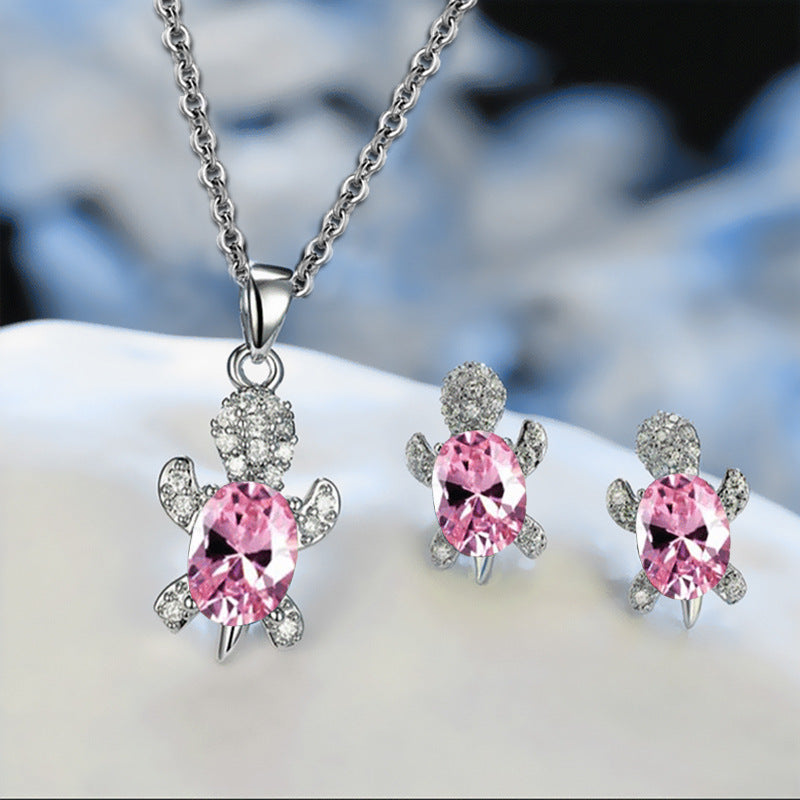 Wholesale Niche Turtle Versatile High-end Necklace Jewelry Set