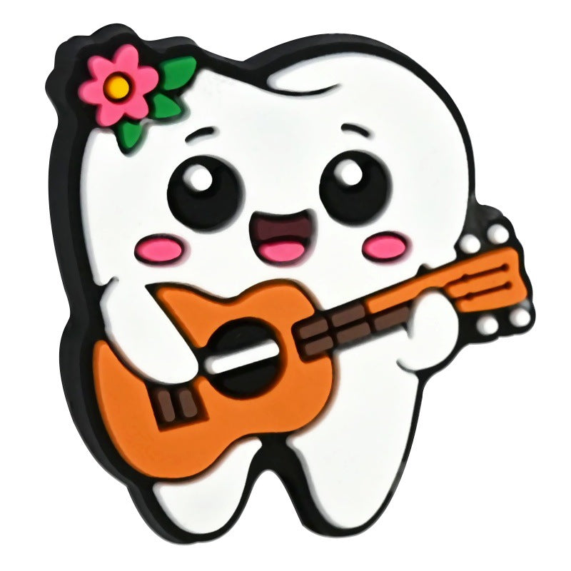 Wholesale   Random 100pcs/pack Cute Cartoon Tooth Series Beads Focal Beads