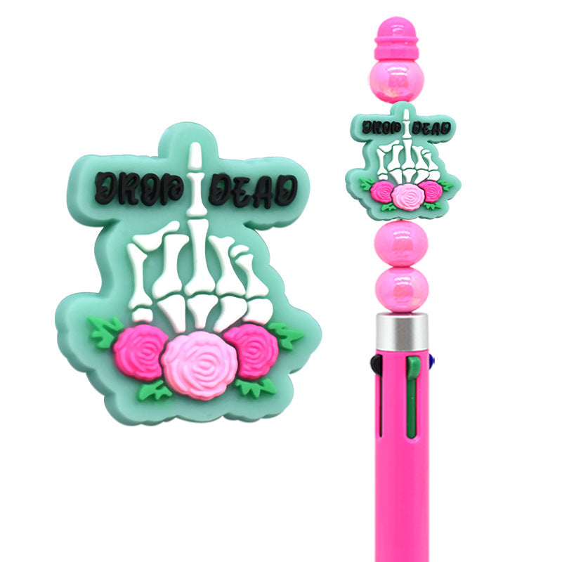 Wholesale 100pcs Creative DIY Halloween Skull Soft Beads