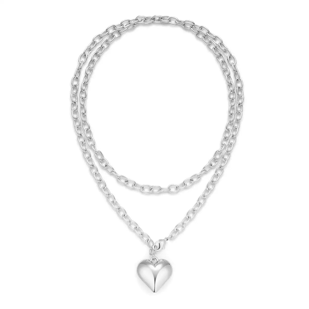 Wholesale Golden electroplated peach heart pendant necklace