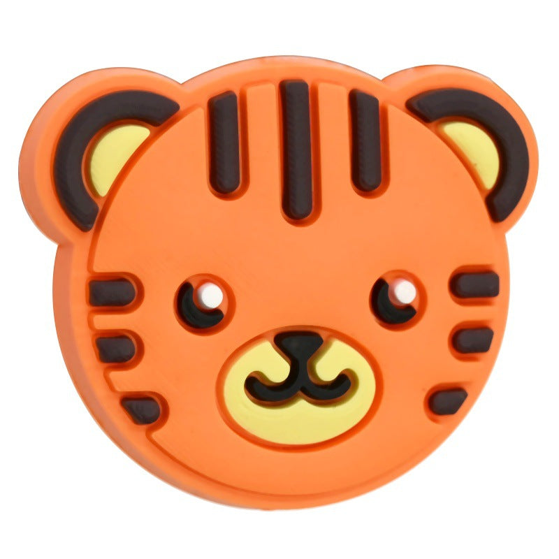 Wholesale  Random 100pcs/pack  Cartoon animal beaded PVC soft rubber beads