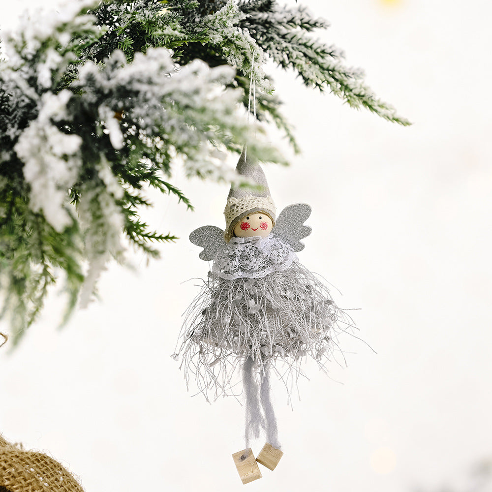 Wholesale Christmas Decoration Supplies Plush Girl Hanging Leg Pendant