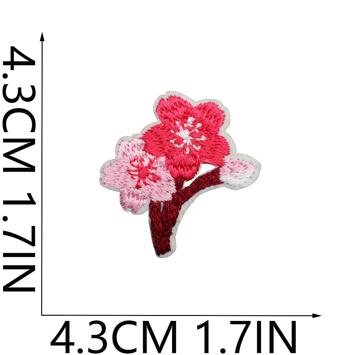 Wholesale Tulip Floral Embroidered Patch Iron On Peony Applique DIY Clothing Bag Decorative Craft Supply