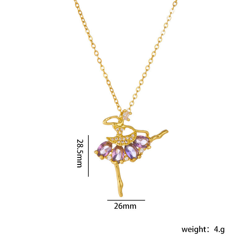 Wholesale Ballet Girl Necklace Clavicle Chain Accessories