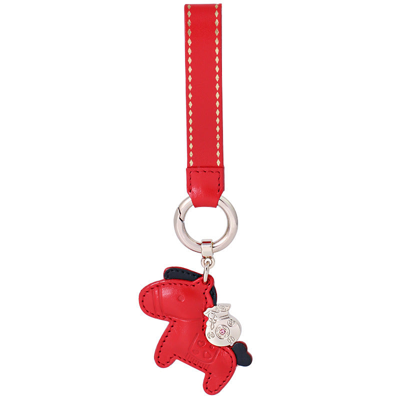 Wholesale Women High-end Handmade Zinc Alloy Leather Keychains