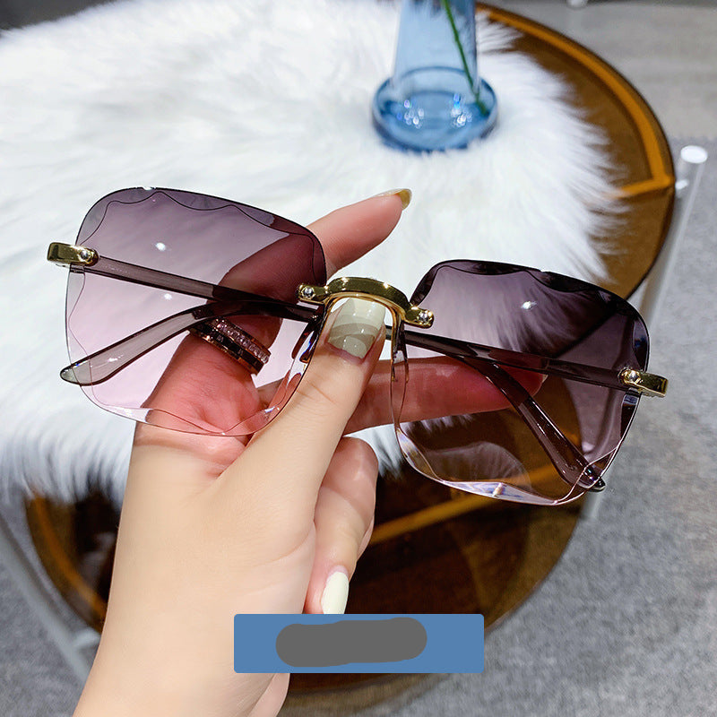 Wholesale Sunglasses Women's High-end Sense Internet Trendy Women's Fashionable Korean Anti-UV Glasses