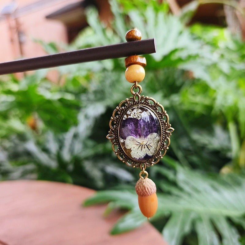 Wholesale Handmade Vintage Lace Real Flower Immortal Flower Hairpin Brooch Bracelet Necklace