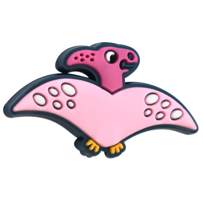 Wholesale 100pcs Cute Dinosaur Series PVC Soft Glue Thick Patch Beads