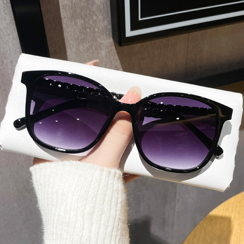 Wholesale Fashion Small Fragrant Temple Chain Simple Sunglasses