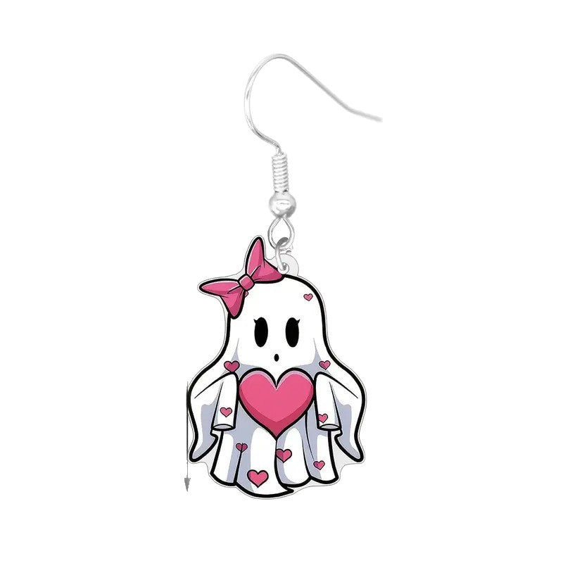 Wholesale Valentine' s Day Cute and Charming Love Ghost Earrings