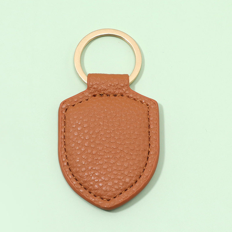 Wholesale Shield Leather Keychains
