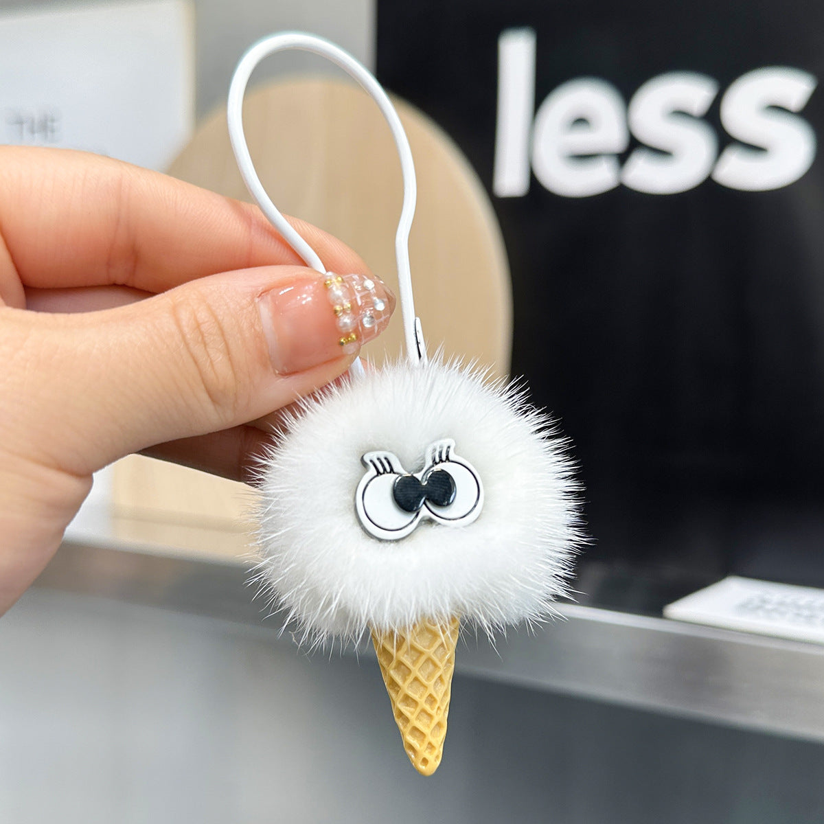Wholesale Briquette Ice Cream Plush Keychain
