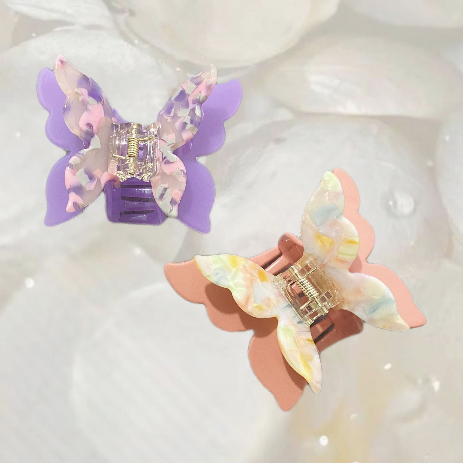 Wholesale Acetate Double Layer Colorful Hair Clips