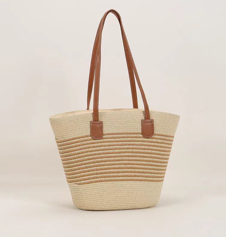 Wholesale Large Capacity Woven Shoulder Bag Rattan Straw Bag Tote Bag