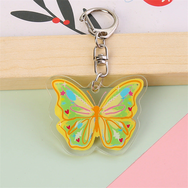 Wholesale Cute Colored Butterfly Acrylic Keychains