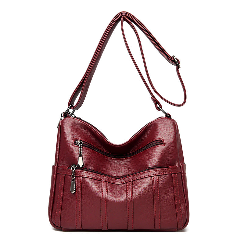 Wholesale PU Middle Aged Mom Casual Bag Elegant and Elegant Single Shoulder Crossbody Bag