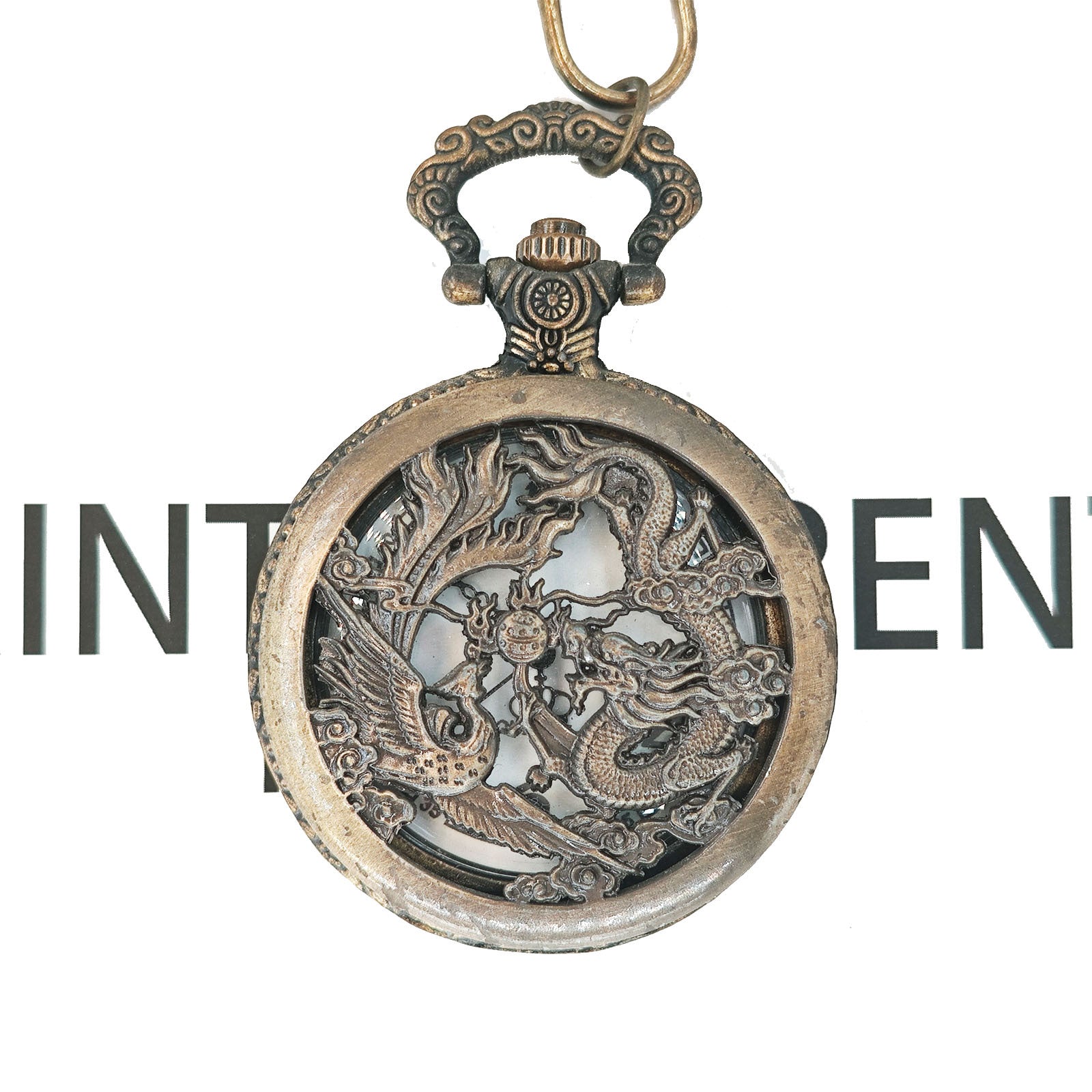 Wholesale Hollow out retro flip quartz pocket watch