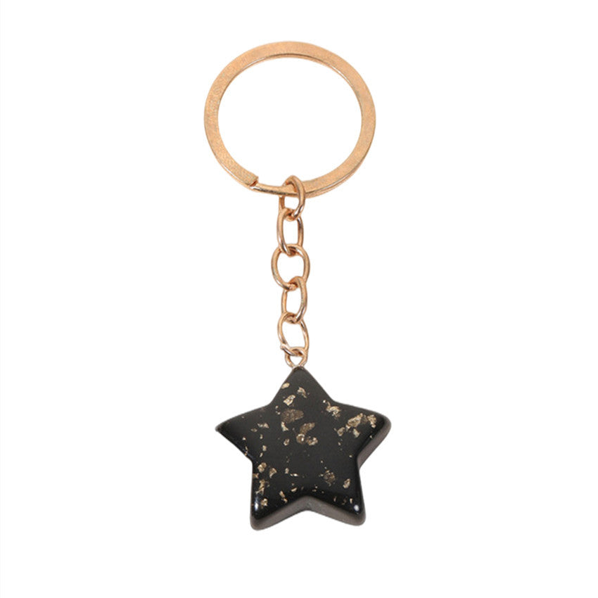 Wholesale Acrylic Pentagram Moon Keychain