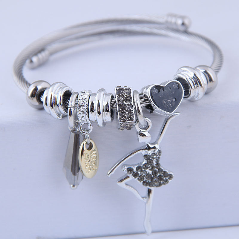 Wholesale Beaded Crystal Alloy Bracelet