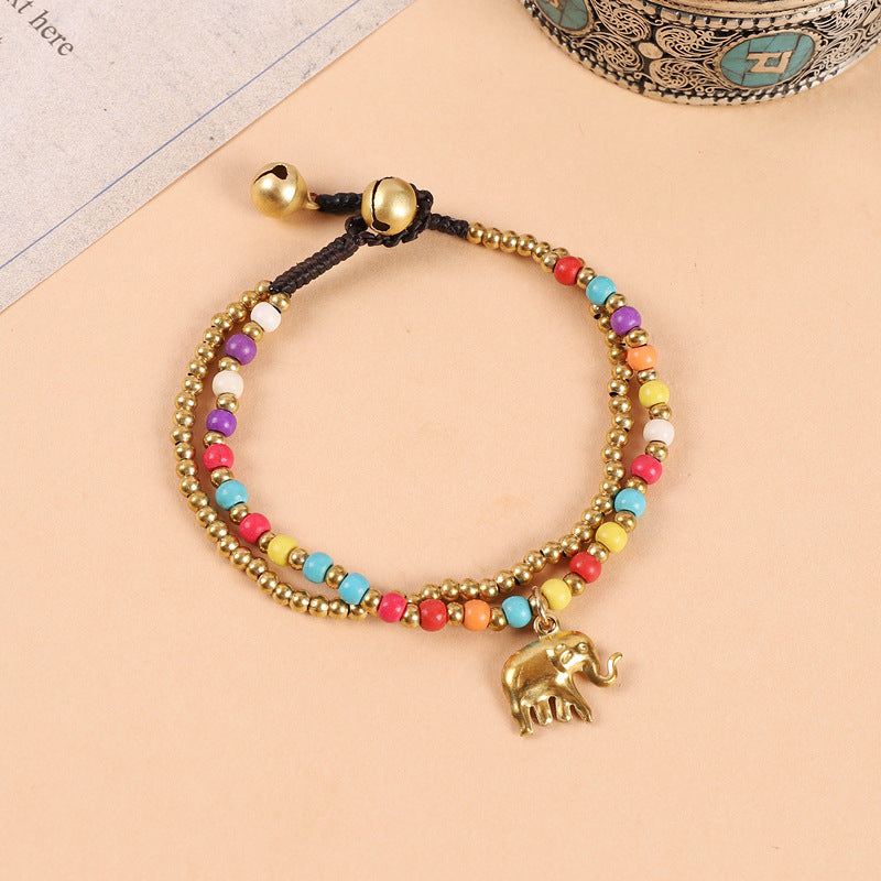 Wholesale Hand-woven Ethnic Elephant Bracelet