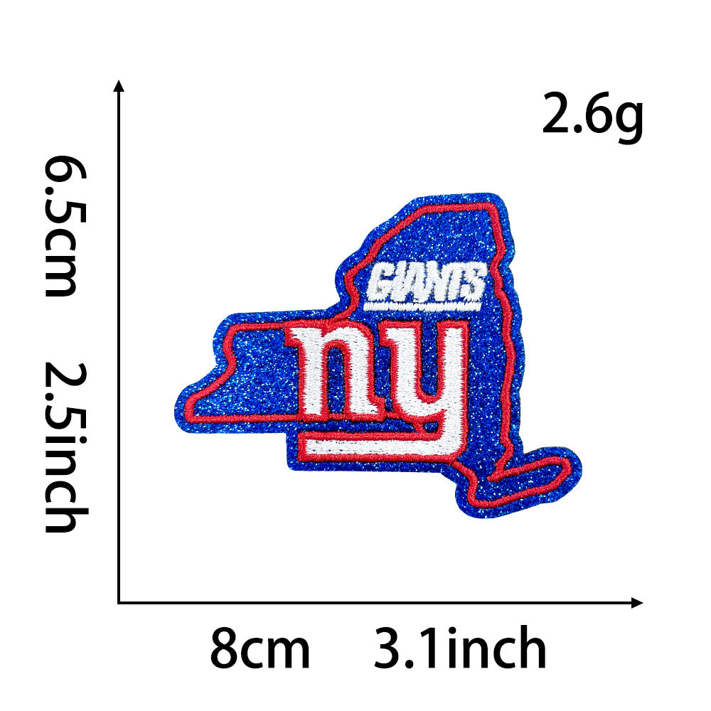 Wholesale Seattle Seahawks Sequin Embroidered Patch State Shape Sew On Applique For Clothing Bags DIY Craft Accessory OLY Exclusive