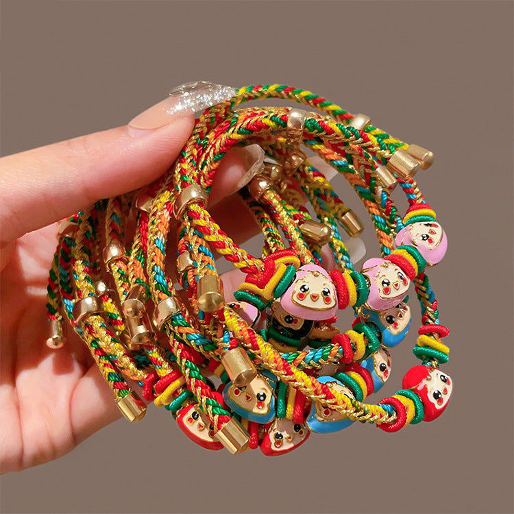 Wholesale Five-colored rope woven rice dumpling ethnic style bracelet