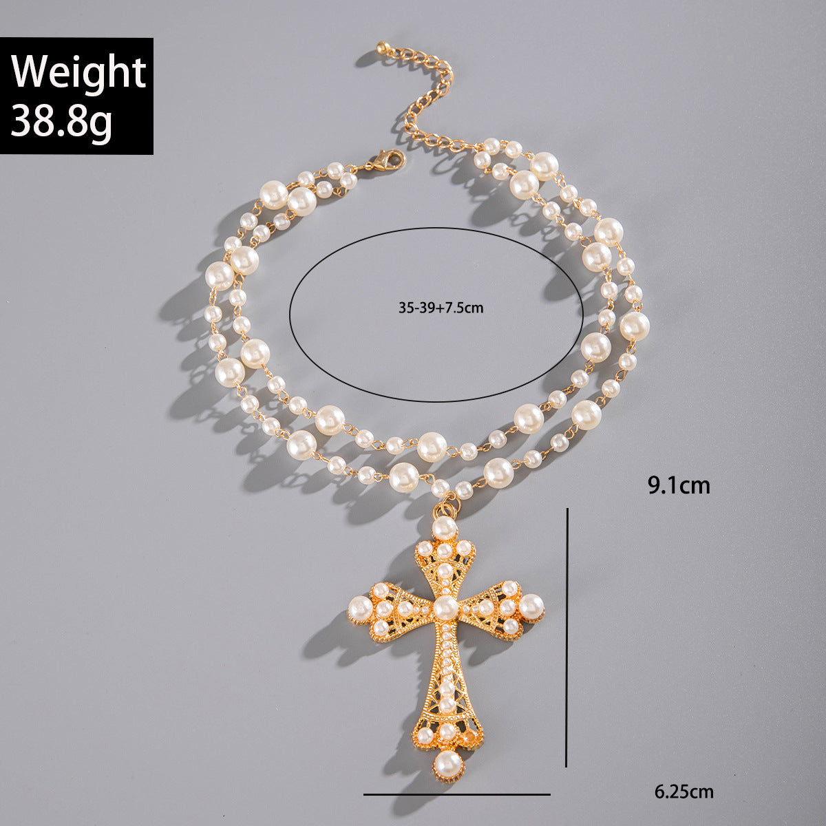 Wholesale Exaggerated Personality Punk Style Imitation Pearl Necklace