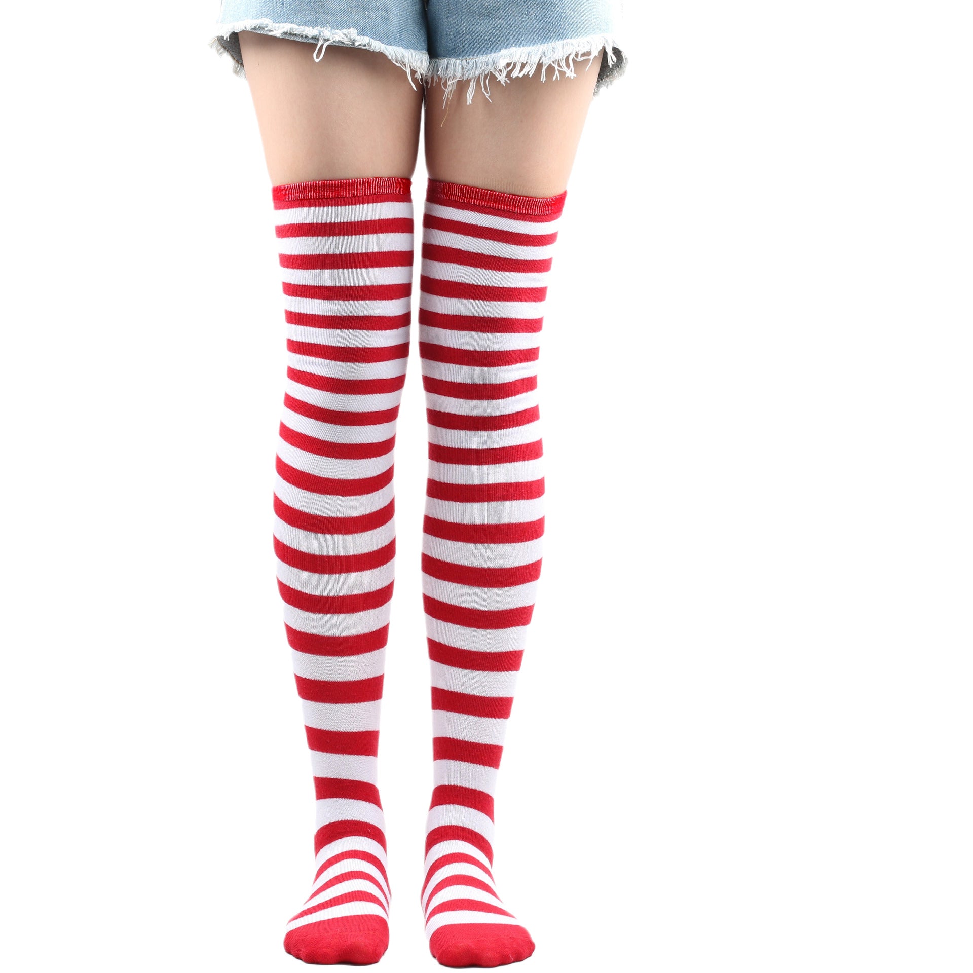 Wholesale Halloween Zebra Over-the-Knee Striped Socks
