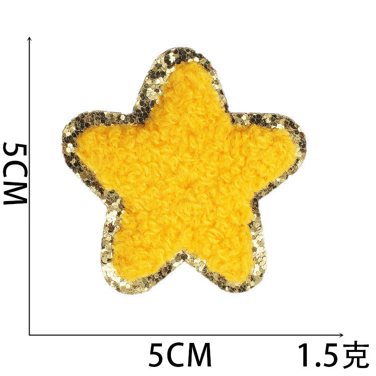 Wholesale Rainbow Embroidered Iron On Patch With Lightning And Five Pointed Star Stylish Clothing Accessory For Casual Wear And Resale