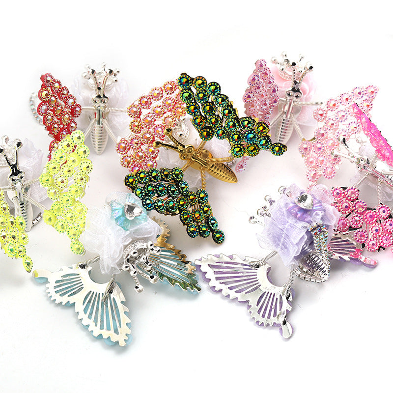 Wholesale 10pcs Heavy Industry Diy Rhinestone Wings Butterfly Beads