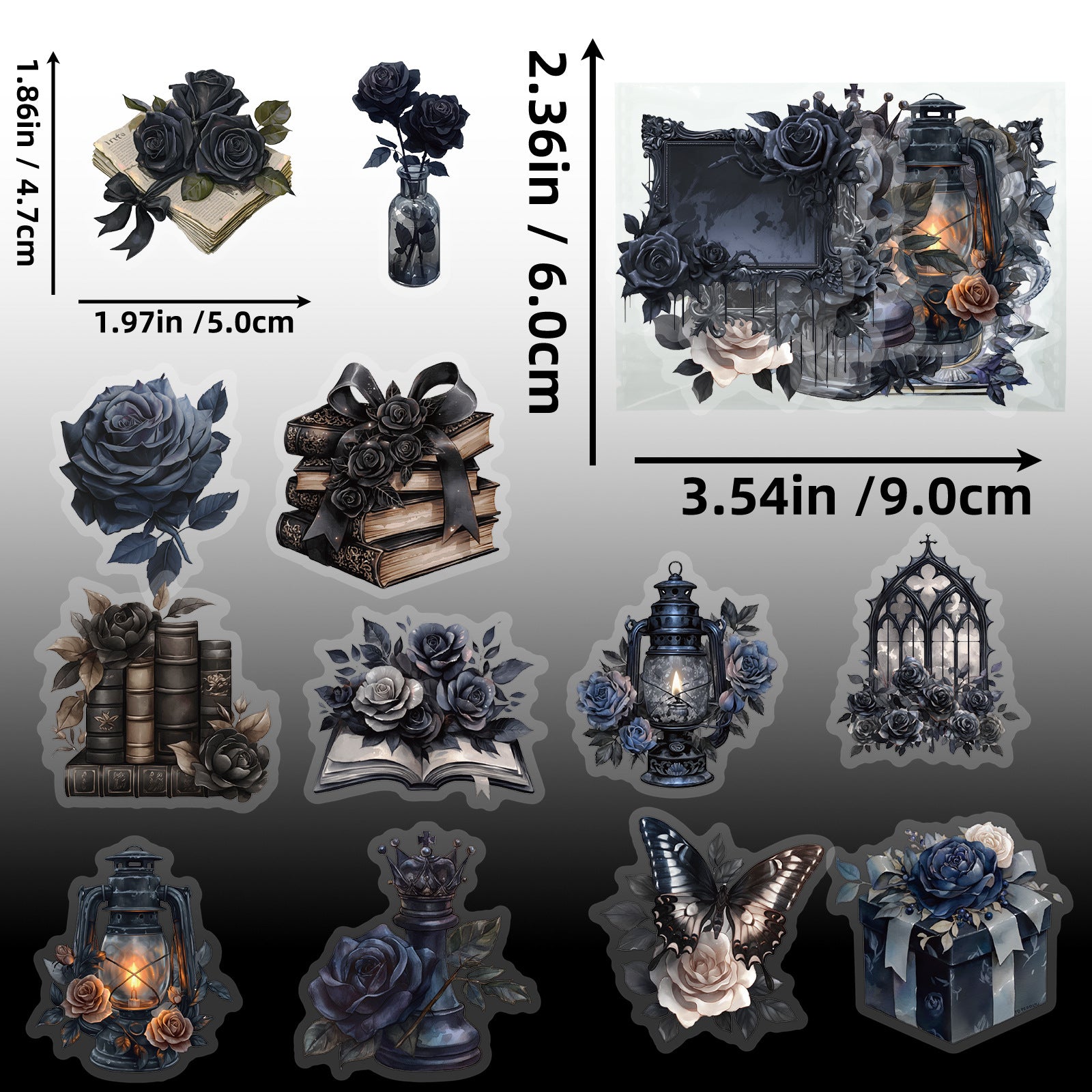 Wholesale 56pcs retro high-end notebook decoration stickers