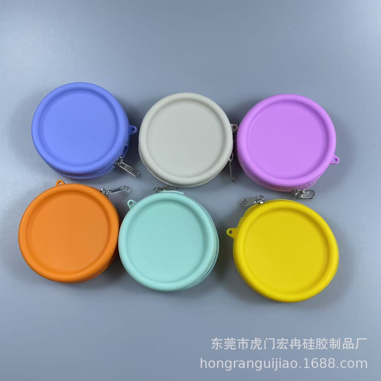 Wholesale Wholesale  Round Silicone Coin Purse  Silicone Bag Wallet