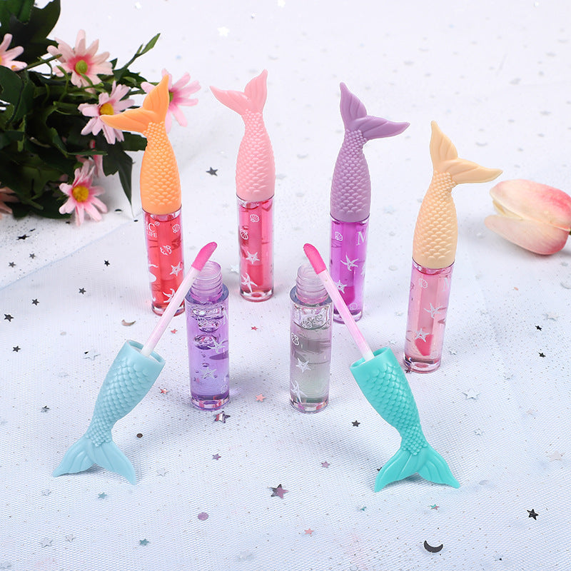 Wholesale 24PCS/PACK Plastic Mermaid Color Changing Lip Glaze