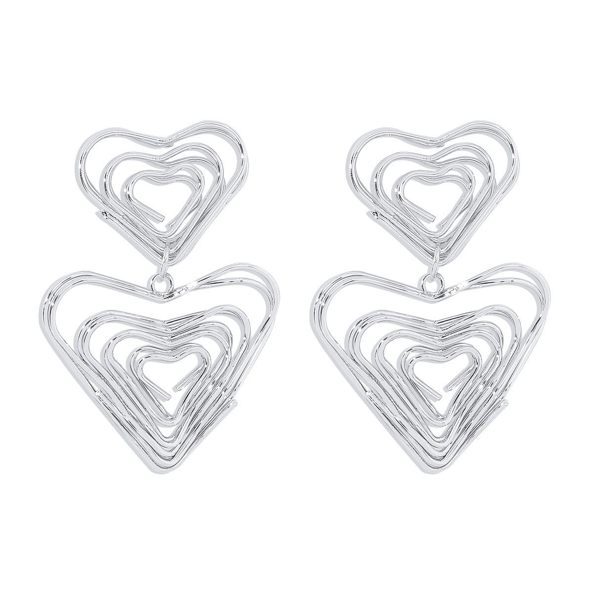 Wholesale Love Circle Alloy Earrings