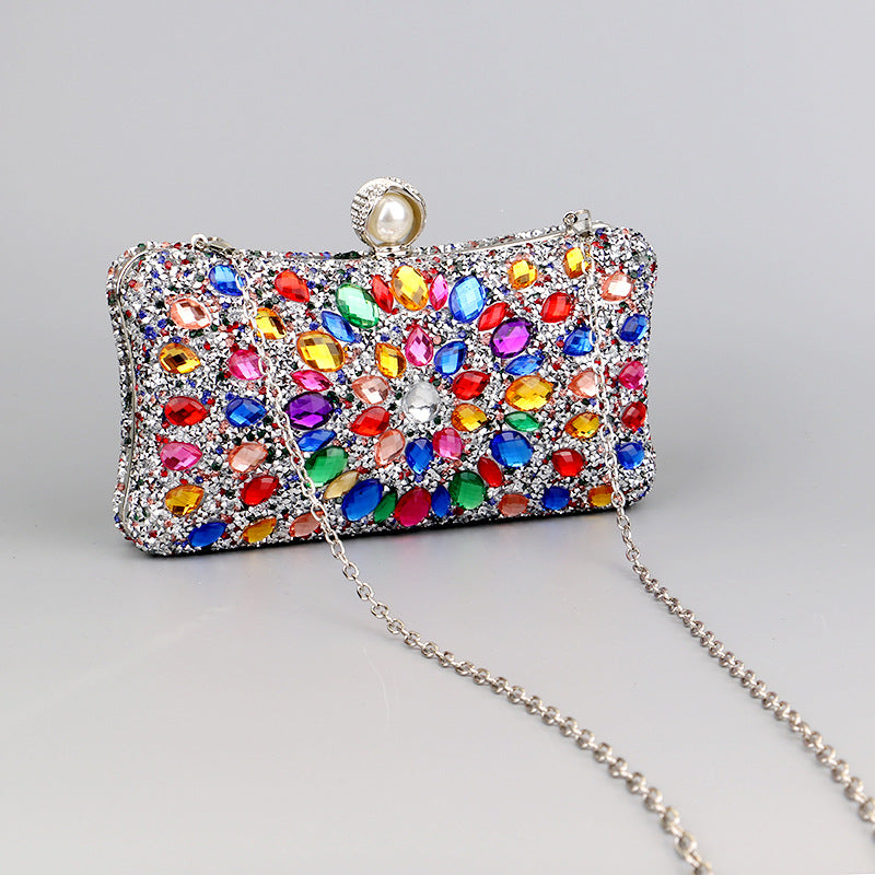 Wholesale Polyester Diamond Evening Bag