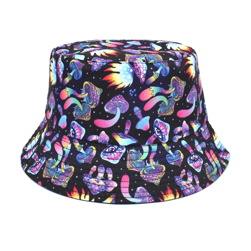 Wholesale Undersea Animal Mushroom Printed Sun Visor Fisherman Hat