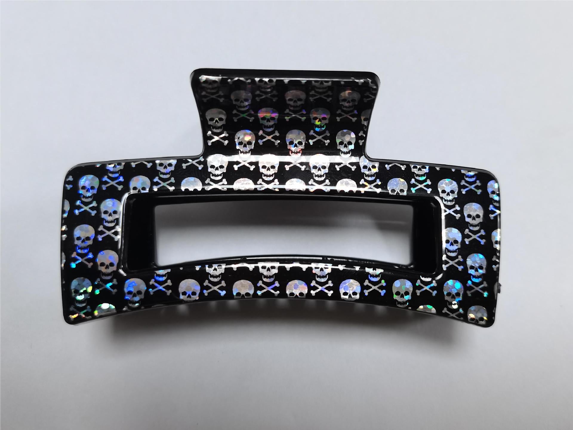 Wholesale Christmas Square Transparent Printed Grab Clip Shark Clip